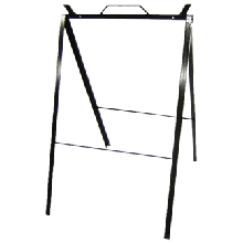 Support avec poignée acier peint noir pour panneau 600X600 mm + 2 attaches en S