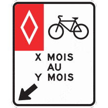 Voie réservée aux bicyclettes mâcle rouge
