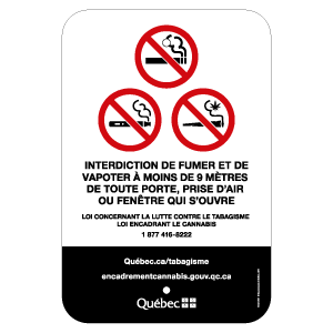 Interdiction de fumer ou de vapoter