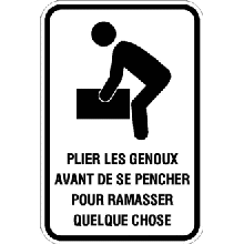 Plier les genoux avant de se pencher