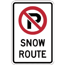 NO STOPPING - Snow route
