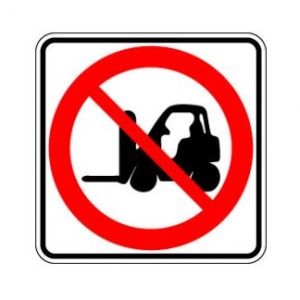Interdiction au chariot élévateur