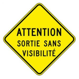 Sortie sans visibilité