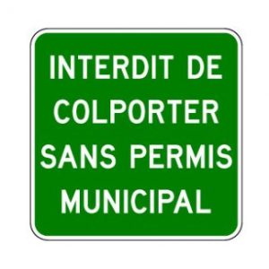 Interdiction de colporter