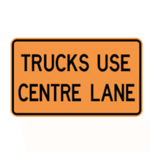 TRUCKS USE CENTRE LANE Tab