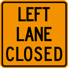 LEFT LANE CLOSED Tab