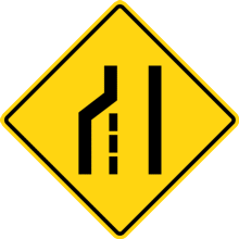 LEFT LANE ENDS