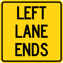 LEFT LANE ENDS Tab