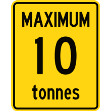 MAXIMUM TONNES ADVISORY - Single Gross Weight