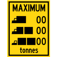 MAXIMUM TONNES ADVISORY - Differentiated by Truck Type
