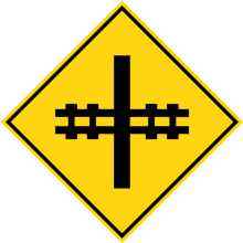 PREPARE TO STOP AT RAILWAY CROSSING AHEAD (With Amber Flashers)
