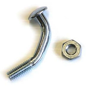 Boulon coudé pour poteau carré avec écrous