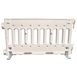 Barrière de foule en polyéthylène BLANCHE 72" X 38" avec pattes