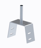 Patte simple pour clôture de chantier pour glissière de béton