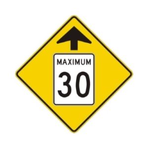 Signal avancé de limite de vitesse 30 km/h
