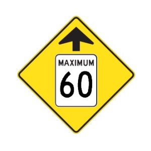 Signal avancé de limite de vitesse 60 km/h