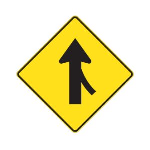 Voies convergeantes à droite