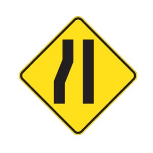 Chaussée rétrécie à gauche