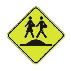 Signal avancé d'une zone scolaire ou d'un passage pour écoliers