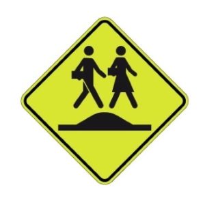 Signal avancé d'une zone scolaire ou d'un passage pour écoliers