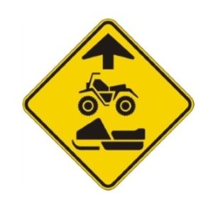 Signal avancé de sentier désigné pour quads et motoneiges