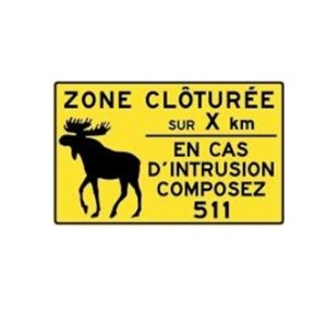 Zone clôturée sur X km