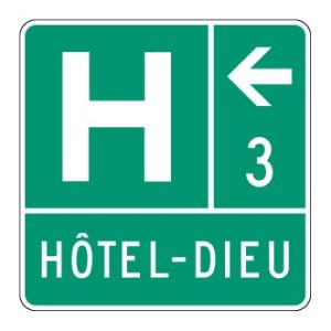 Panneaux d'équipemens spécifiques - direction et distance