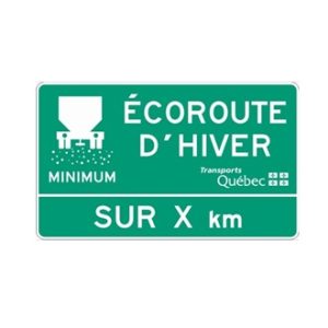 Écoroute d'hiver sur X km
