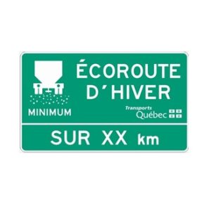 Écoroute d'hiver sur XX km