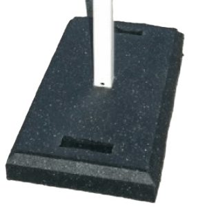 Base 35 lbs  rectangulaire avec adaptateur 1.75