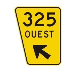 Confirmation de sortie avec point cardinal