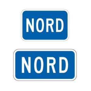 Point cardinal NORD bleu