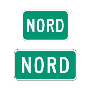 Point cardinal NORD vert