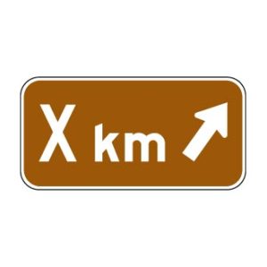 Panonceau de direction et distance