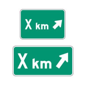 Panonceau de direction et distance