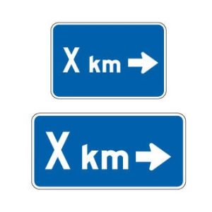 Panonceau de direction et distance