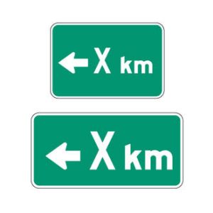 Panonceau de direction et distance