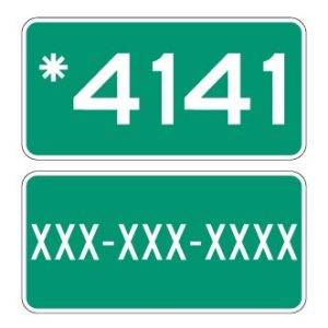 Panonceau de numéro de téléphone