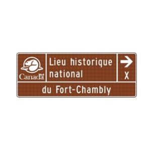 Acheminement vers un lieu historique national (avec flèche et distance)
