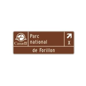 Acheminement vers un parc national (avec direction, distance et identification)