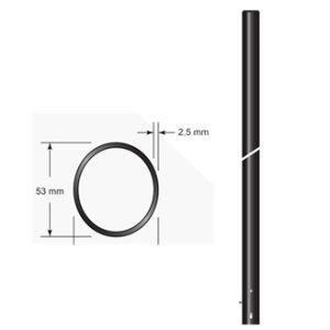 Poteau elliptiques 3300 mm Uptek Noir sans bandes