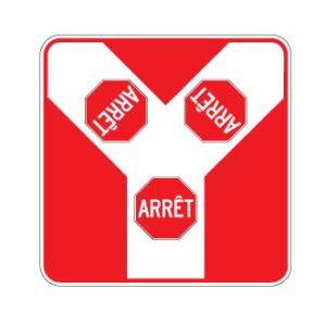 Panonceau Arrêt 3 voies