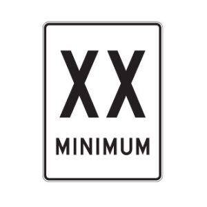 Limite de vitesse: minimum