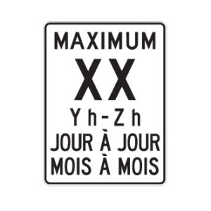 Limite de vitesse: maximum et période