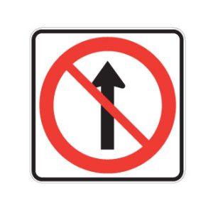Interdiction d'aller tout droit
