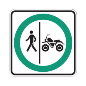 Trajet obligatoire séparé pour quads et piétons