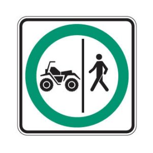 Trajet obligatoire séparé pour quads et piétons