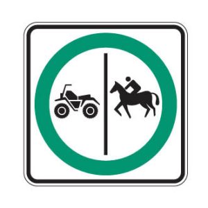 Trajet obligatoire séparé pour quads et cavaliers