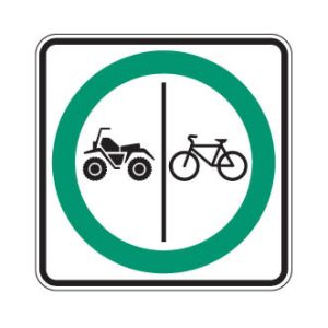 Trajet obligatoire séparé pour quads et cyclistes