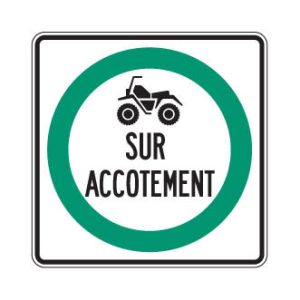 Obligation de circuler sur l'accotement